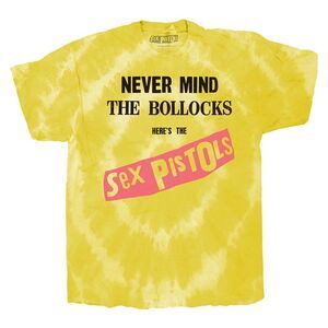 Sex Pistols Unisex Adult Never Mind The Bollocks Album Dip Dye T-Shirt / Yellow